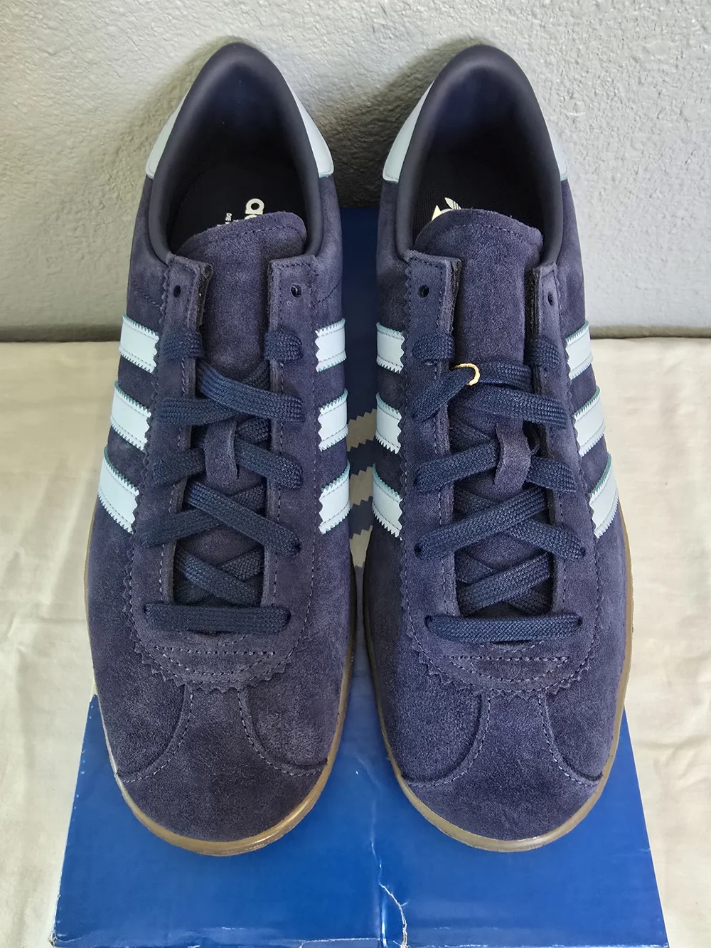 adidas Men’s Stadt Suede Sneakers in Navy and Light Blue
